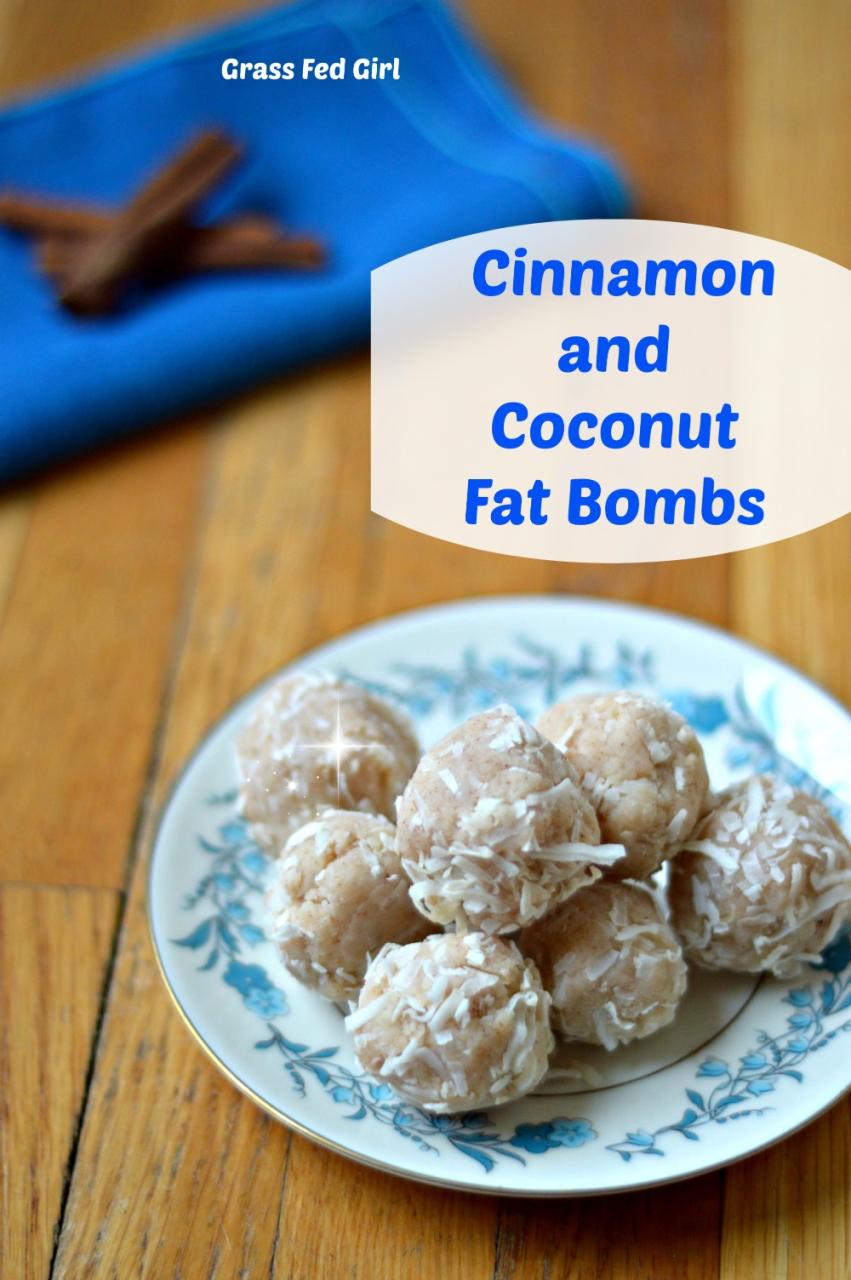 Coconut and Cinnamon Keto Fat Bombs for Low Carb Ketogenic Diet