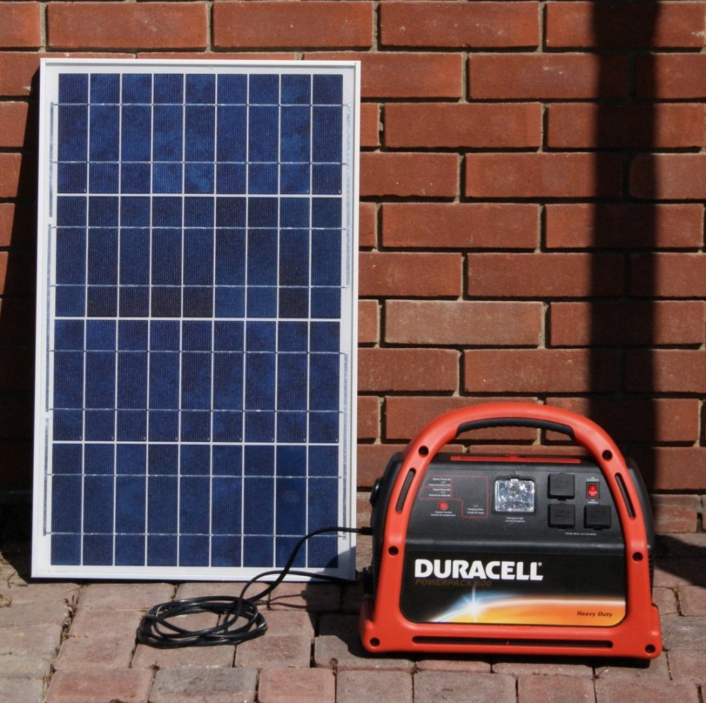 Plug in solar power kits